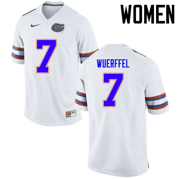 Florida Gators Women #7 Danny Wuerffel College Football Jersey White